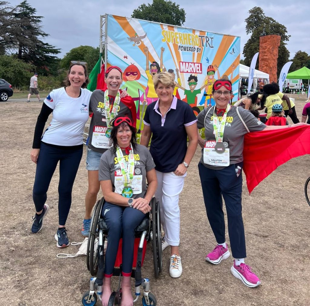 With Clare Balding at Superheroes Tri